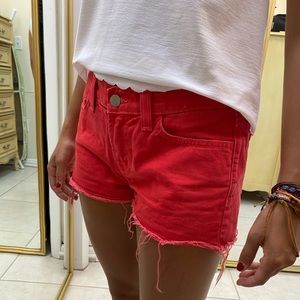 Red J Brand Jean Shorts